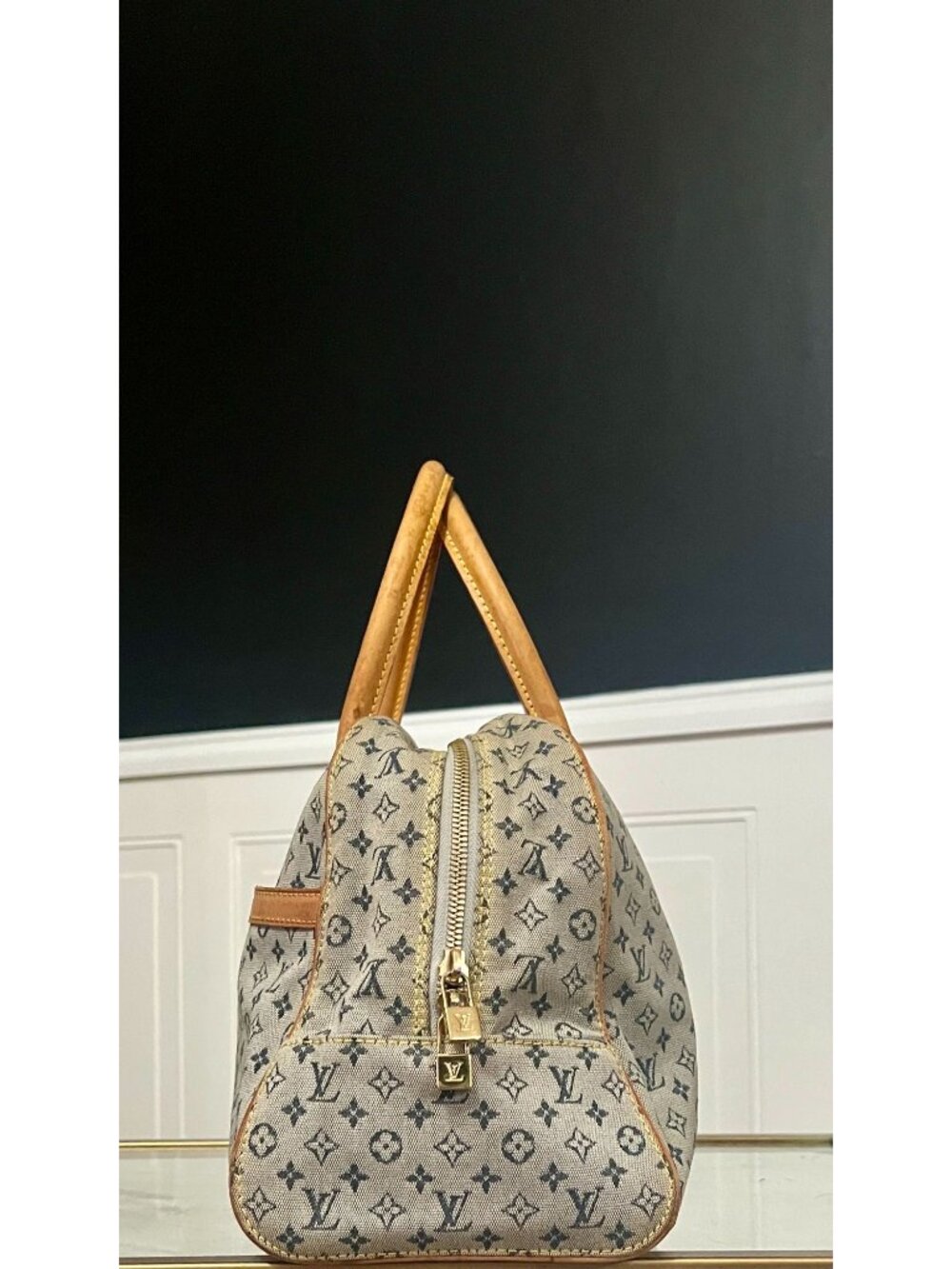 Louis Vuitton Vintage Blue Monogram Mini Lin Marie Bag 623E215P - Picture 2 of 15